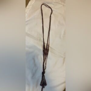 Elegant Brown Beaded Necklace